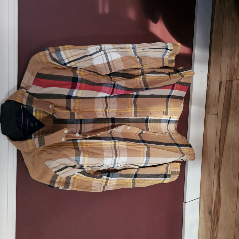 Plaid Button-Up Shirt